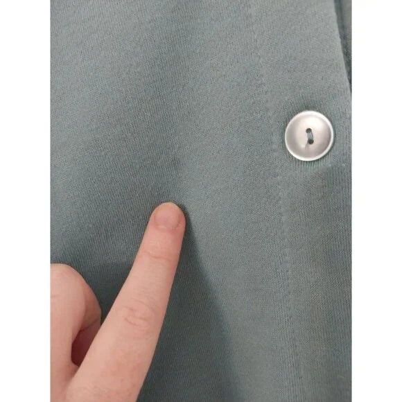 BLAIR Sweater Cardigan Blue Button Front Embroidered Sz 2XL - Picture 6 of 12